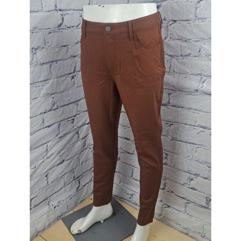 NEW Unbound Merino Men's Traveler Pants in Rust Slim Fit Size 30 Actual 31x28